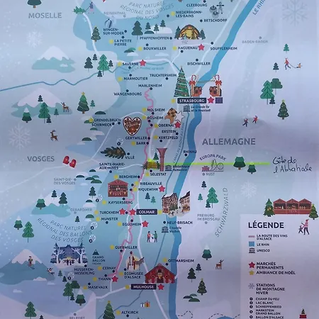 De L'abbatiale,3 étoiles,proche D'europa Park,1 à 6 Personnes Apartamento Ebersmunster